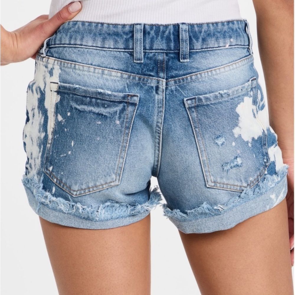 NWT SER.O.YA Lex Olympia Bleached Raw Hem Jean Shorts Size 25 Retrofete‎